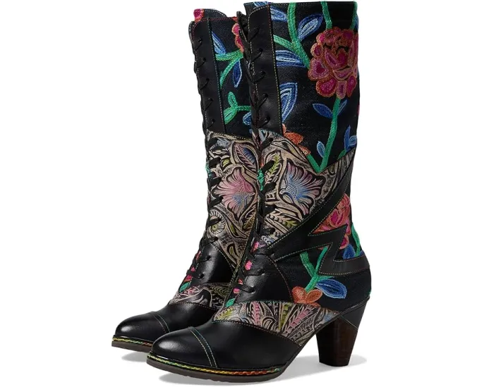 L'Artiste by Spring Step Ботинки Malagie-Rose с вышивкой и искусственным мехом