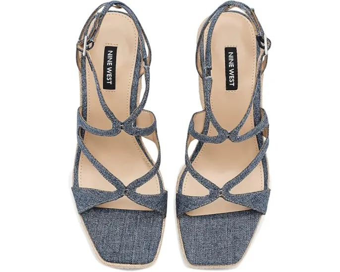 Босоножки Nine West Adriane на танкетке с открытым мысом