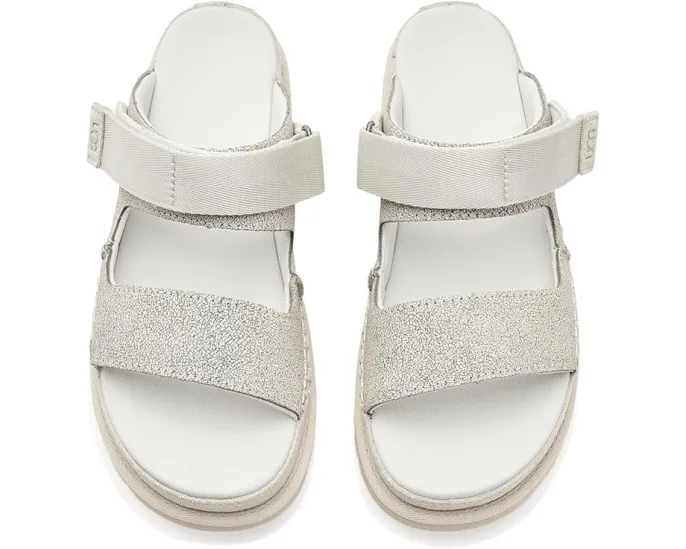 UGG Goldenstar Crackle Glide сандалии с кракле-кожей и EVA подошвой