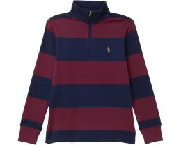 Поло с капюшоном в полоску из хлопкового интерлока Polo Ralph Lauren Kids для детей