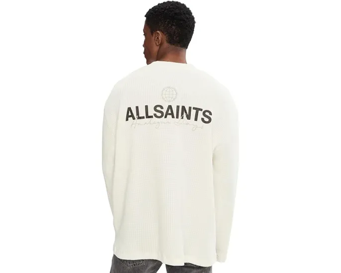 Лонгслив AllSaints Emblem с вышитым логотипом и круглым вырезом
