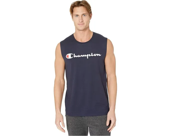 Безрукавка Champion Classic Graphic Muscle Tee темно-синяя