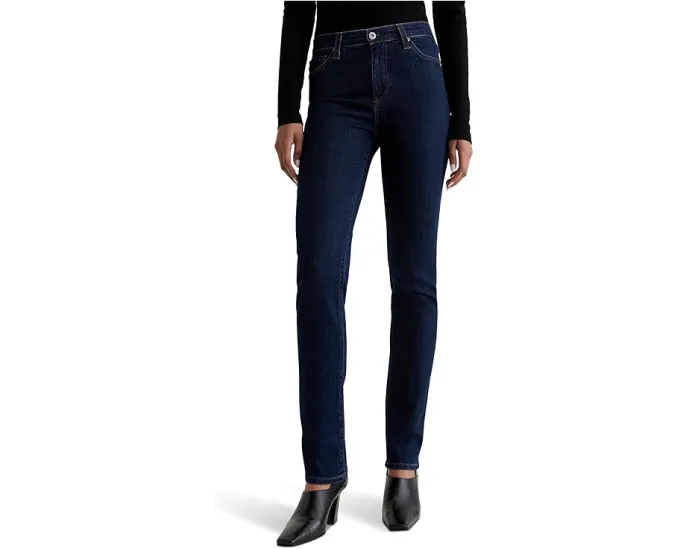 Джинсы AG Jeans Mari Mid Rise Straight Extended In Modern Indigo с завышенной талией