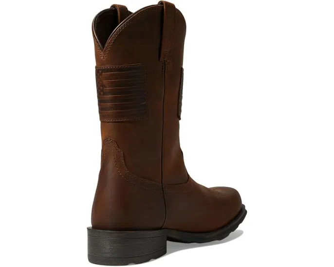 Ariat Ковбойские ботинки Rambler Patriot с квадратным носком и вышитым флагом
