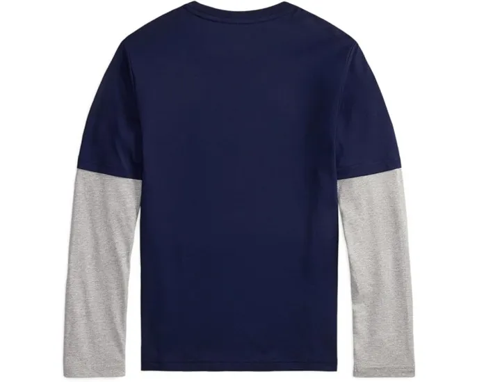 Футболка Polo Ralph Lauren Kids с логотипом и эффектом наслоения для детей постарше