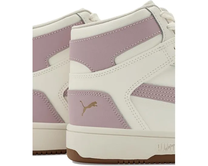 Высокие кроссовки Puma Rebound Layup Express Yourself в белом, розовом и золотистом цветах