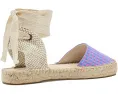 Босоножки Soludos Vichy Lauren Lace-up с завязками и клетчатым верхом