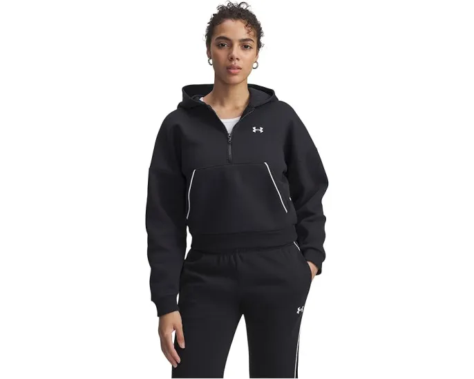 Under Armour худи Rival Fleece Piped 1/2 Zip с капюшоном