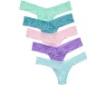 Набор из 5 трусов-стрингов Signature Lace® с заниженной талией Hanky Panky