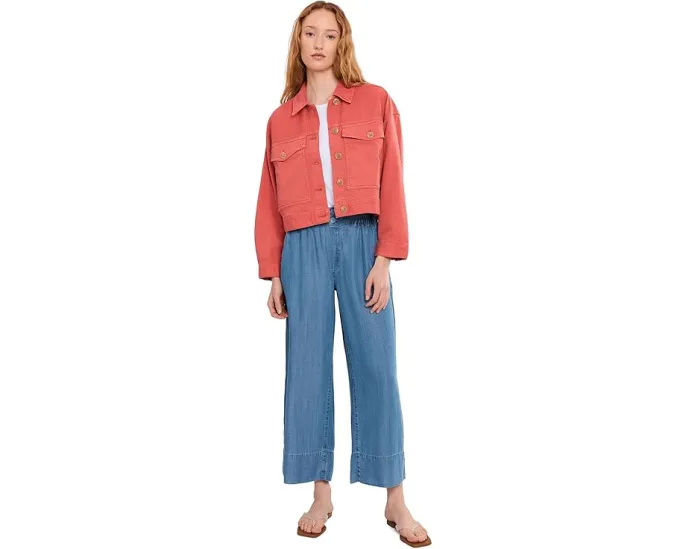 Petite Oversized Cropped Denim Jacket