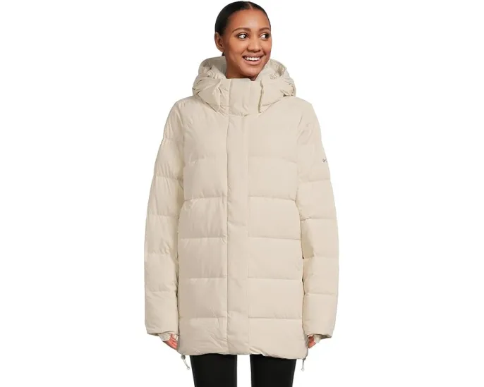 Куртка Columbia Amaze Puff Mid с капюшоном на пухе 650 и двухсторонней молнией