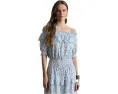 Платье-миди с цветочным принтом и открытыми плечами Lauren Ralph Lauren