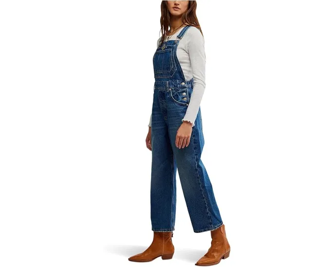 Комбинезон Free People Deep Trance из денима расслабленного кроя