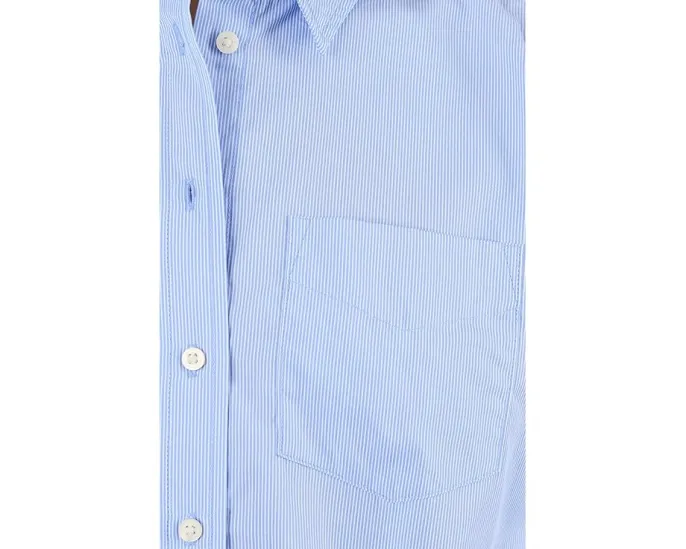 Рубашка Petite Striped Cotton Broadcloth Lauren Ralph Lauren из хлопка в полоску