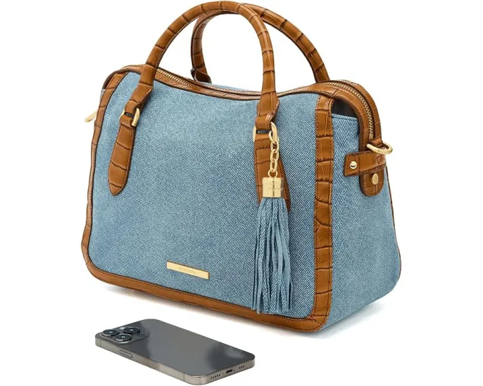 Сумка Brahmin Micaela из кожи с ремнем через плечо и карманом для телефона