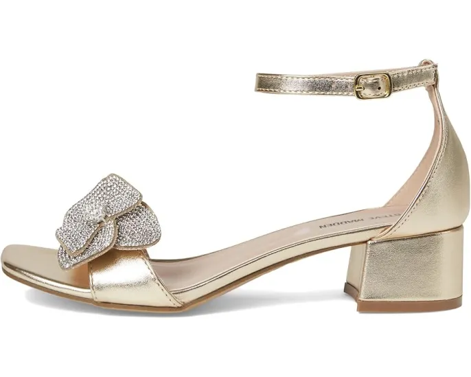 Steve Madden Kids Сандалии Kindra с металлическим верхом и стразами