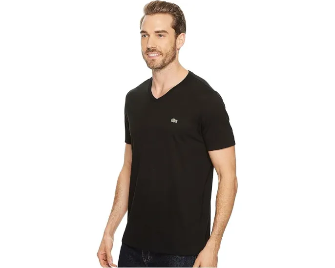 Футболка Lacoste с V-образным вырезом из пима-джерси