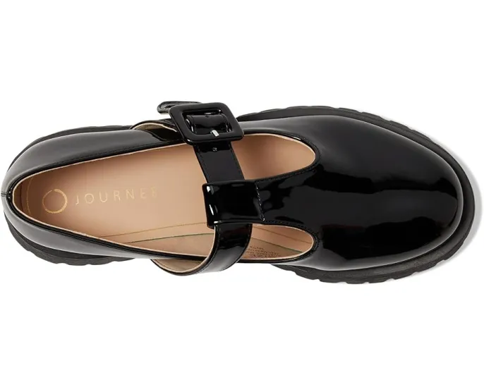 Балетки Suvi с ремешком и квадратным каблуком от Journee Collection