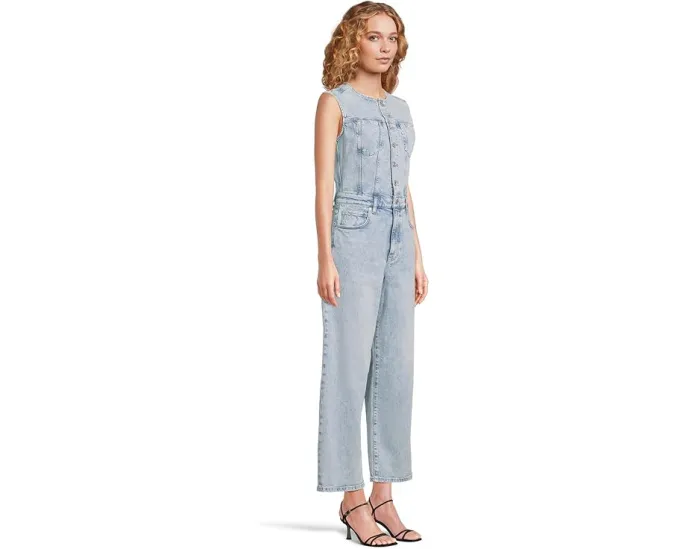 Комбинезон Paige Cirie из денима с прямыми брюками и без рукавов