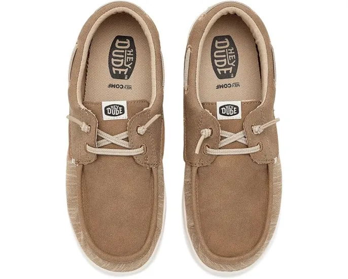 Hey Dude Kids Wells Classic легкие повседневные ботинки с эластичными шнурками