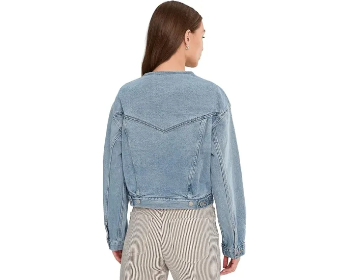 Короткая куртка-тракер Levi's Premium Collarless Shrunken 90s без воротника