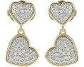 Серьги-пусеты Kate Spade New York Heart Pave Drop с кубическим цирконием