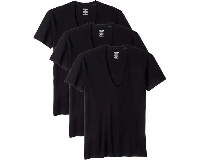Набор из 3 футболок 2(X)IST Essential Slim Fit с глубоким V-вырезом