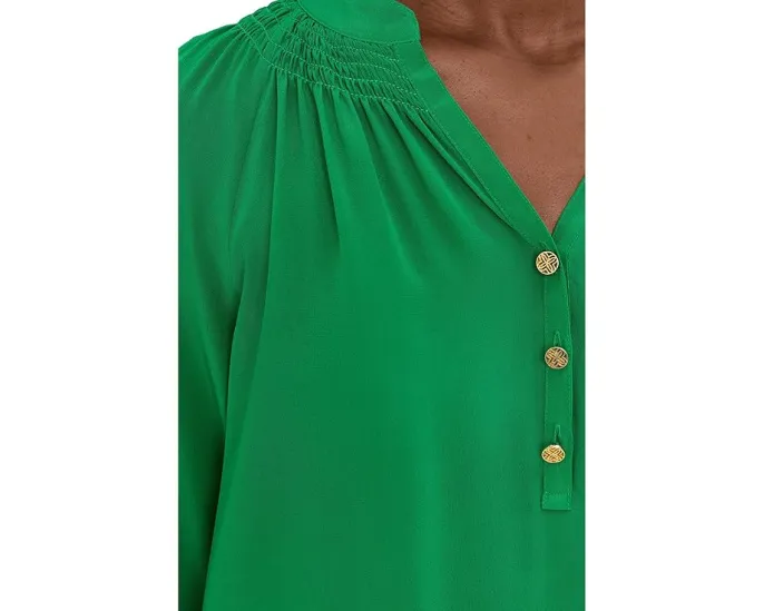 Блуза Lilly Pulitzer Elsa из шелкового крепдешина свободного кроя