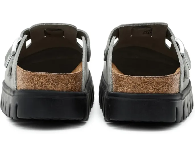 Биркенштоки Boston Chunky Sandal на платформе из замши с массивной подошвой EVA