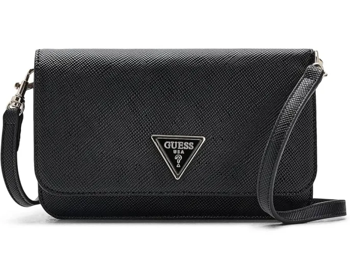 Сумка GUESS Noelle II кроссбоди с клапаном и органайзером черная