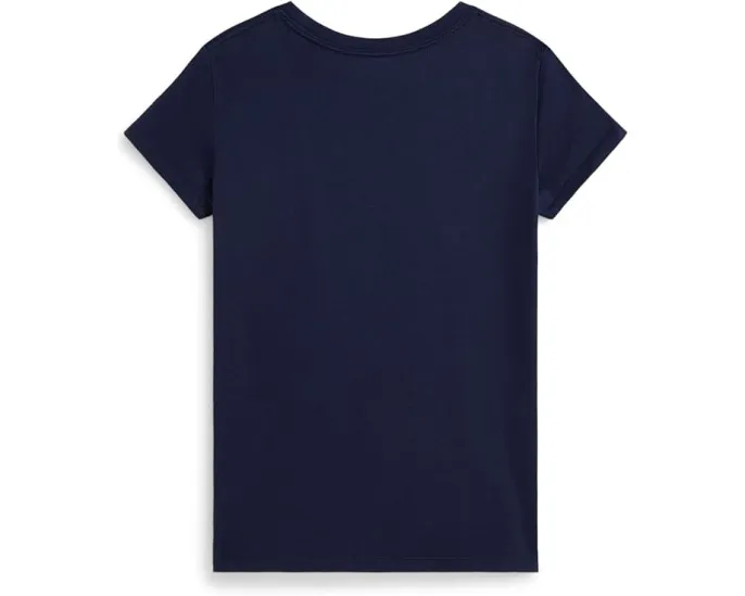 Футболка Polo Ralph Lauren Kids из хлопкового джерси с медвежонком Polo Bear для старших детей