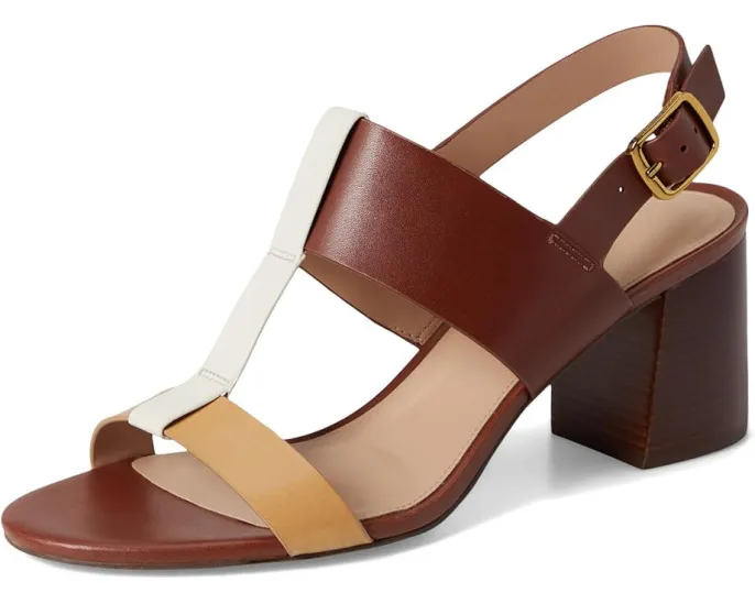 Сандалии Cole Haan Josie T-Strap с квадратным каблуком и регулируемой пряжкой