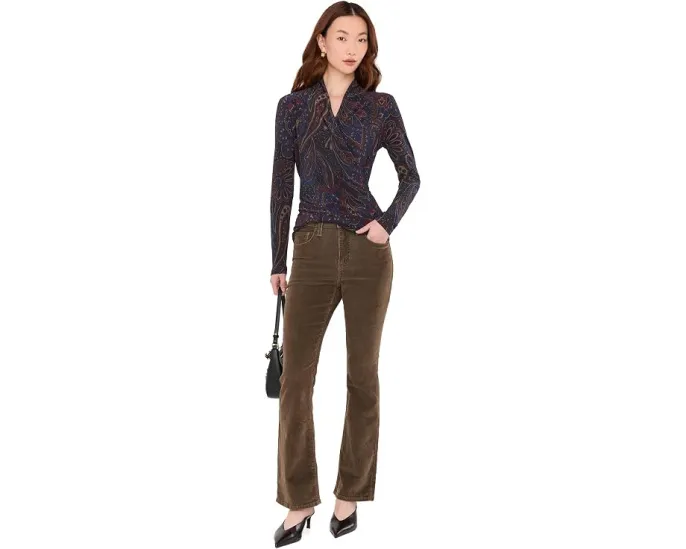 Lauren Ralph Lauren Топ Paisley Stretch Jersey с запахом