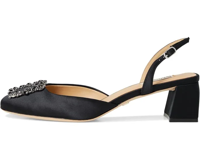 Босоножки Badgley Mischka Vivia на квадратном каблуке с ремешком на щиколотке и кристаллами