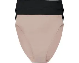 Комплект из 3 трусиков Natori Bliss Bare Cotton High Cut Brief из хлопка пима
