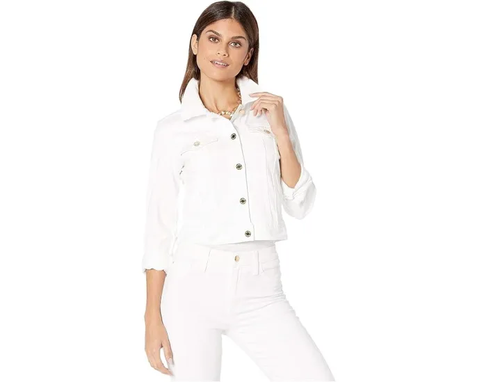 Lilly Pulitzer джинсовая куртка Seaspray из легкого денима с растяжкой