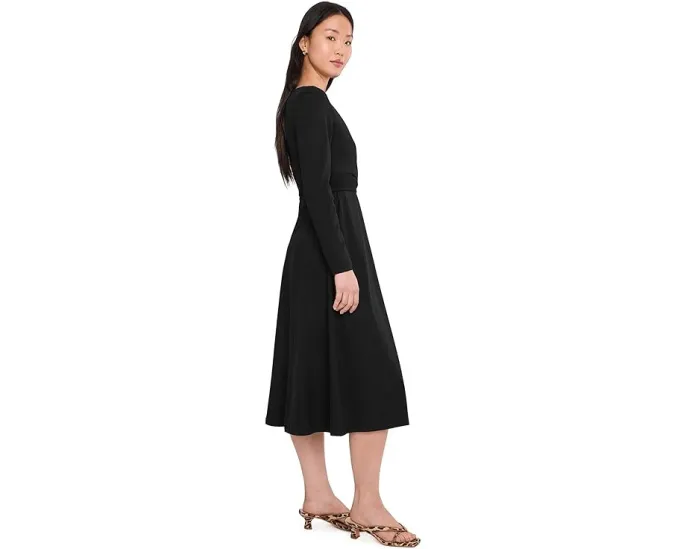 Платье миди Fit & Flare Faux Wrap PACT из органического хлопка