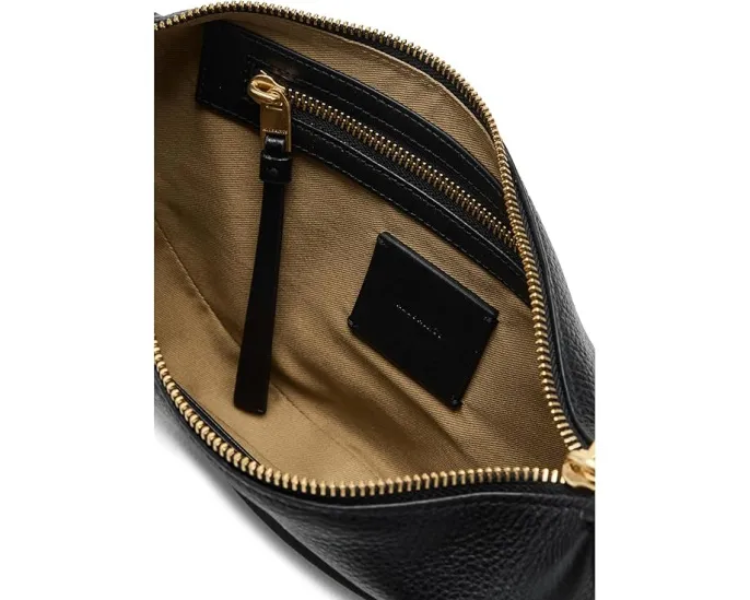 Клатч AllSaints Bettina из стеганой кожи с отделением на молнии