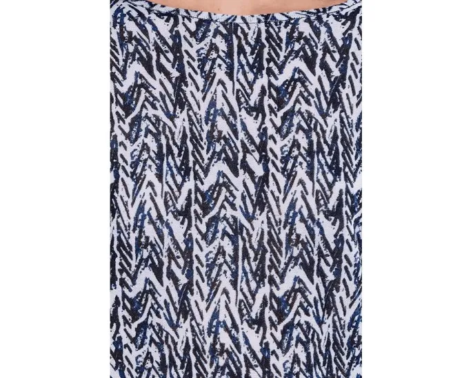 Свитер Indigo Crosshatch с батниковым кроем и линейным принтом NIC+ZOE