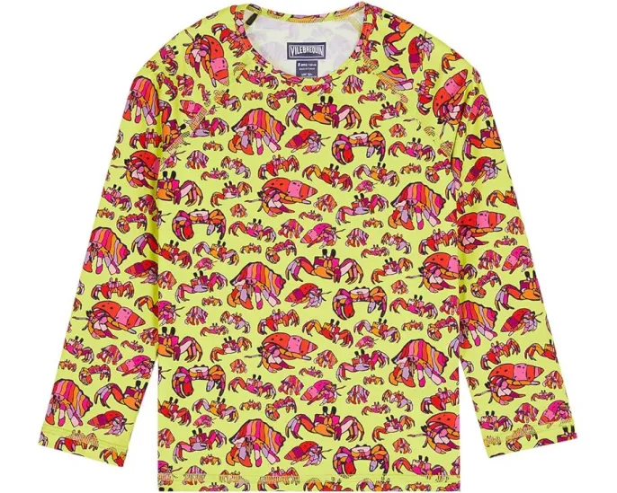 Футболка для плавания Vilebrequin Swim Jersey Stretch Hermit Crabs с защитой от UV