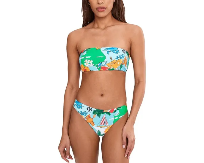 Топ бандо Seafolly Viva Vacation с принтом и съемными чашками