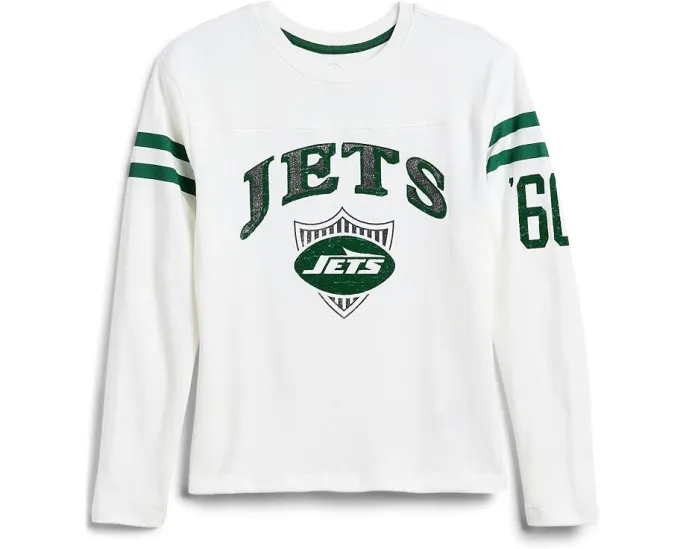 Футболка NFL New York Jets с полосатым кокеткой для детей