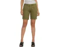 Укороченные брюки Jag Jeans Tailored Shorts из хлопка и льна с высокой посадкой