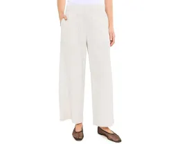 Eileen Fisher Органические хлопковые брюки Pucker Check Ankle Wide Pant Белые