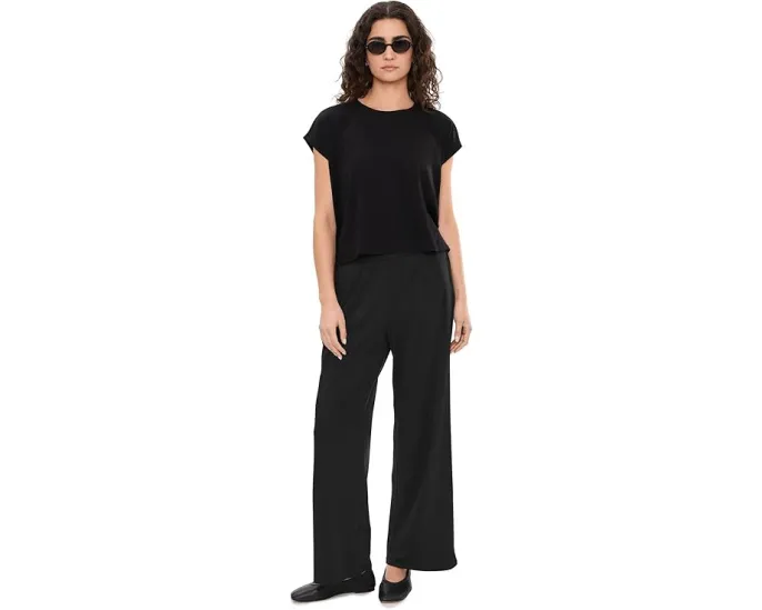 Широкие брюки Eileen Fisher с резинкой из ребристого трикотажа