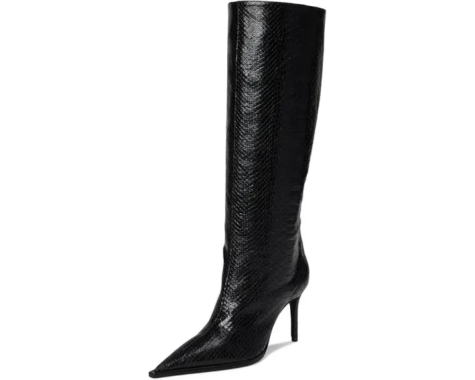 Ботинки Schutz Mary Up до колена на шпильке с металлическим эффектом