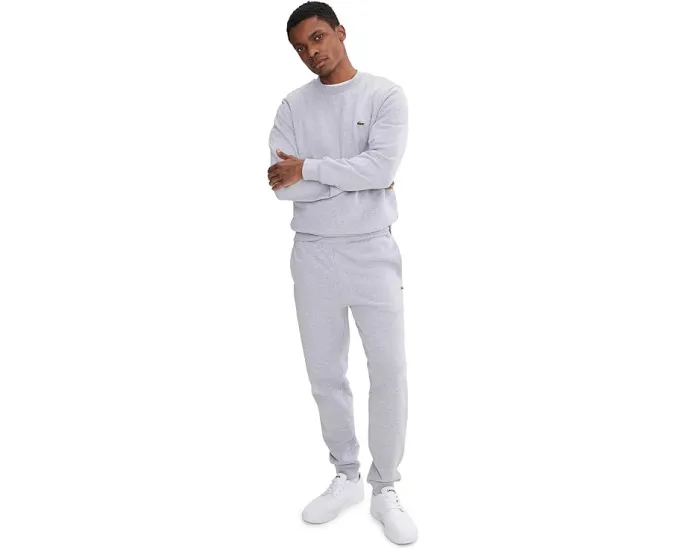 Толстовка Lacoste из флиса с круглой горловиной и органическим хлопком