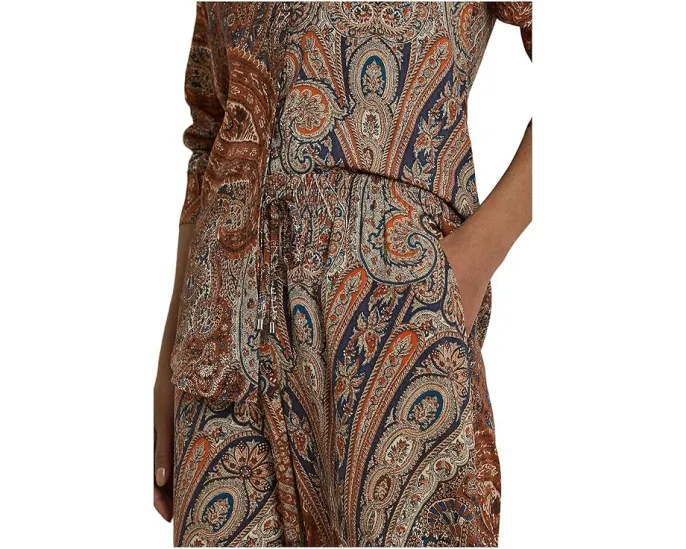 Широкие брюки Lauren Ralph Lauren с принтом пейсли из крепа