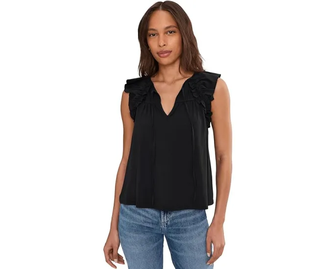 Топ Liverpool Los Angeles с короткими рукавами-фонариками и завязками