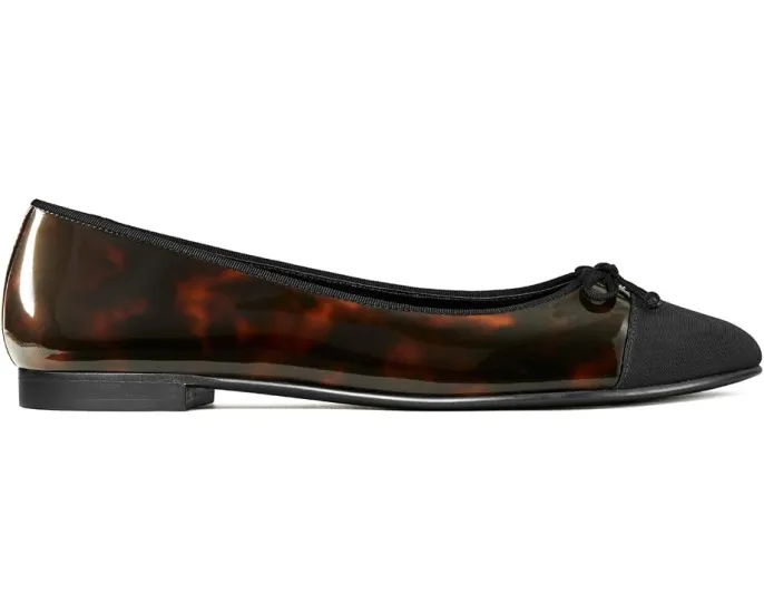 Балетки Tory Burch Cap Toe с бантом и контрастным мыском